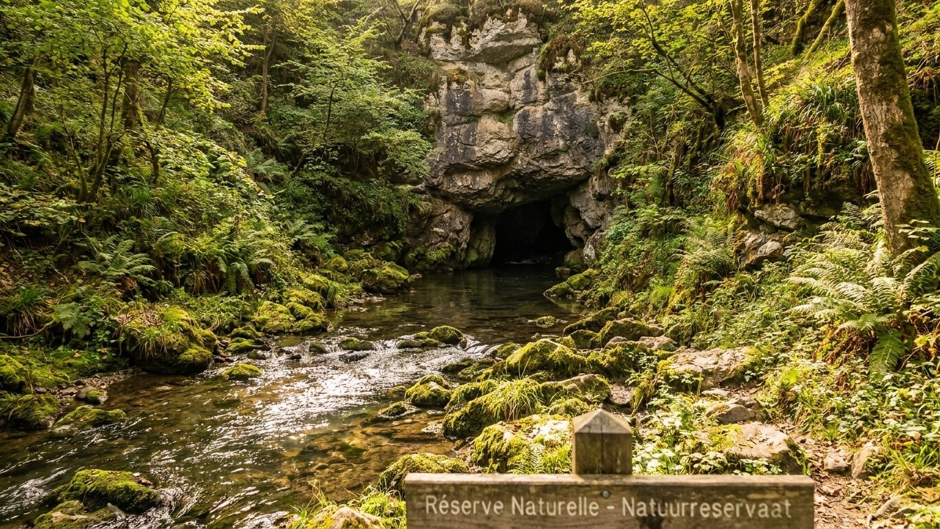 Au gouffre de Belvaux dormait un phénomène unique en Europe de l'Ouest : une rivière entière disparaît sous la montagne pe...