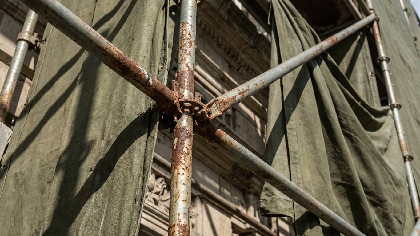 Le palais de justice de Bruxelles est sous échafaudages depuis 1984 : ils sont restés si longtemps qu'il a fallu faire une...