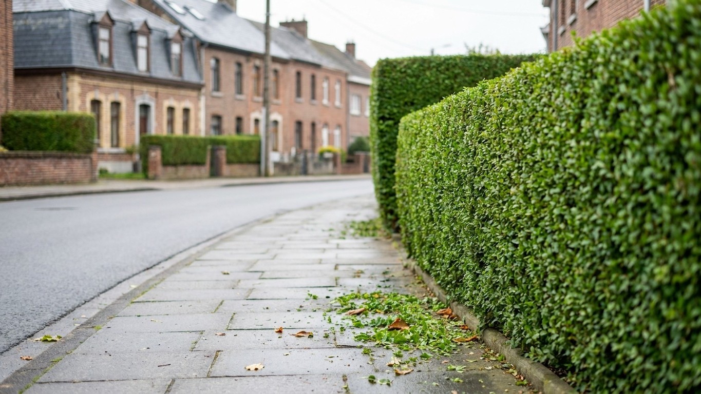 J'ai laissé les branches de ma haie dépasser sur le trottoir tout l'été juste pour garder l'ombre : en octobre, un camion ...