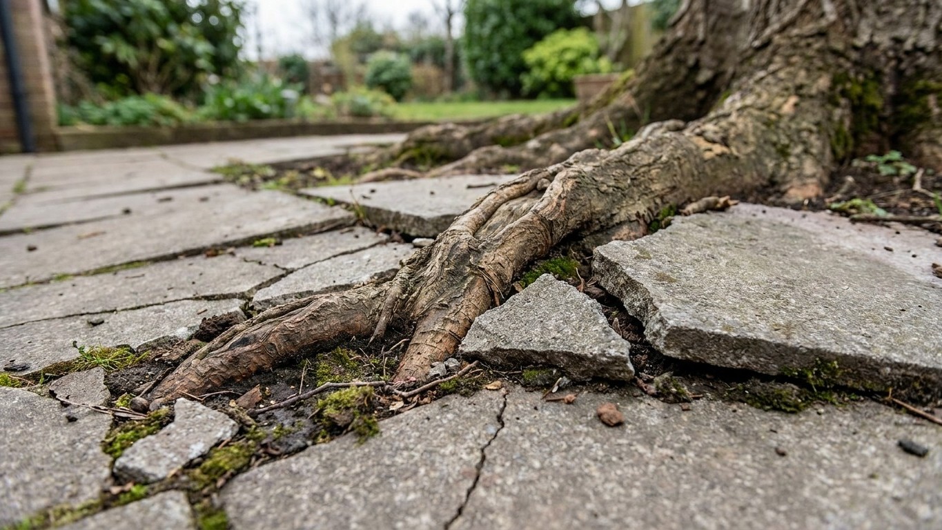 J'ai tranché moi-même les racines du voisin qui soulevaient mes dalles juste pour arrêter la fissure : c'est en levant les...