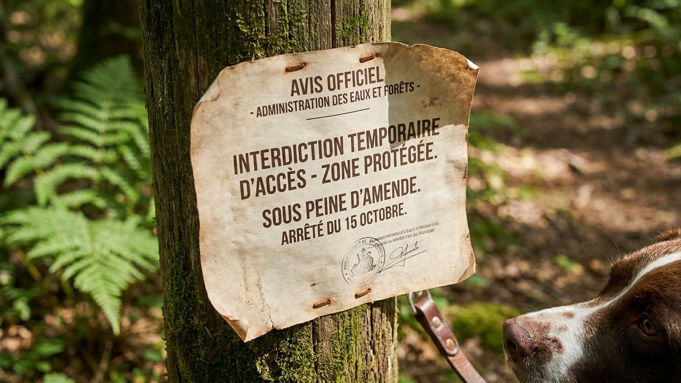 J'ai lâché mon chien deux minutes dans le bois un dimanche d'octobre juste pour qu'il se dégourdisse : c'est le papier aff...