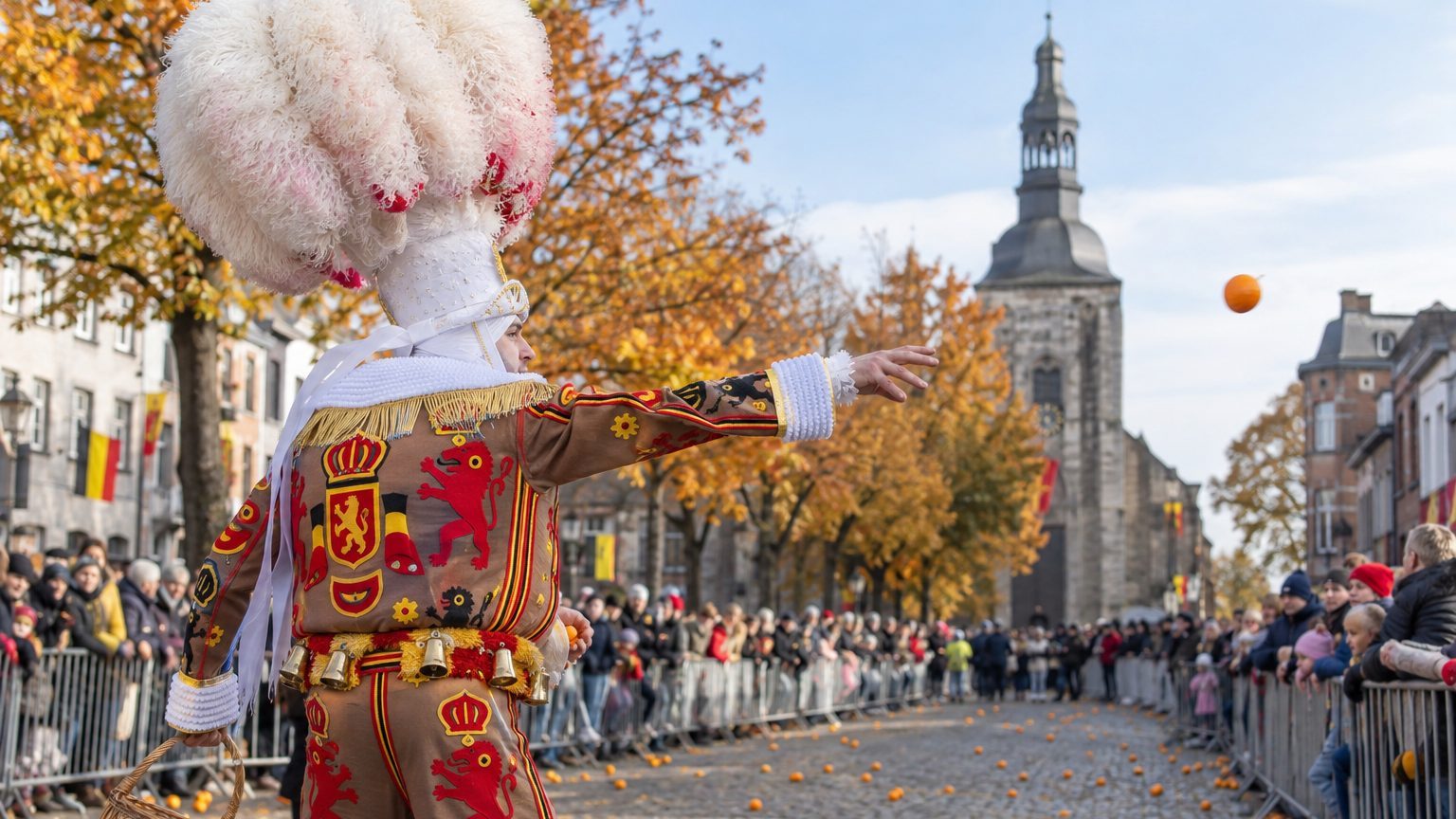 Pourquoi les Gilles de Binche lancent des oranges : origine, signification et règles à connaître le Mardi gras