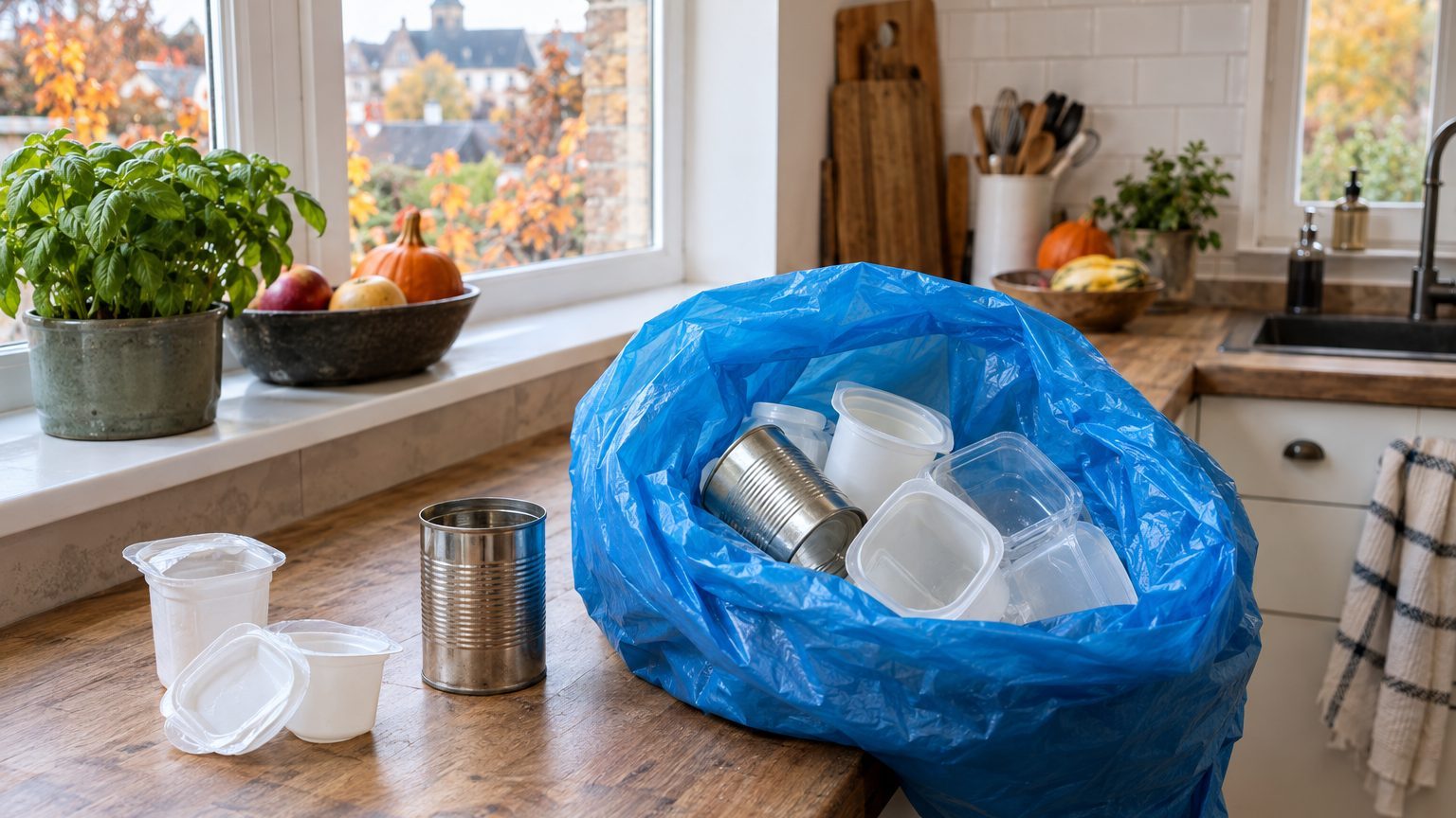 Que mettre dans les sacs bleus : la liste complète des emballages acceptés